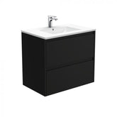 Fienza 750mm Dolce Amato Satin Black Wall Hung Vanity